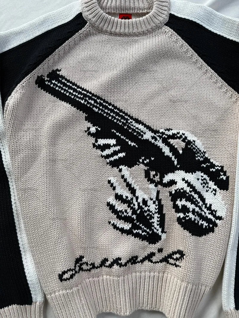 Wonkru Striped Embroidered Sweater