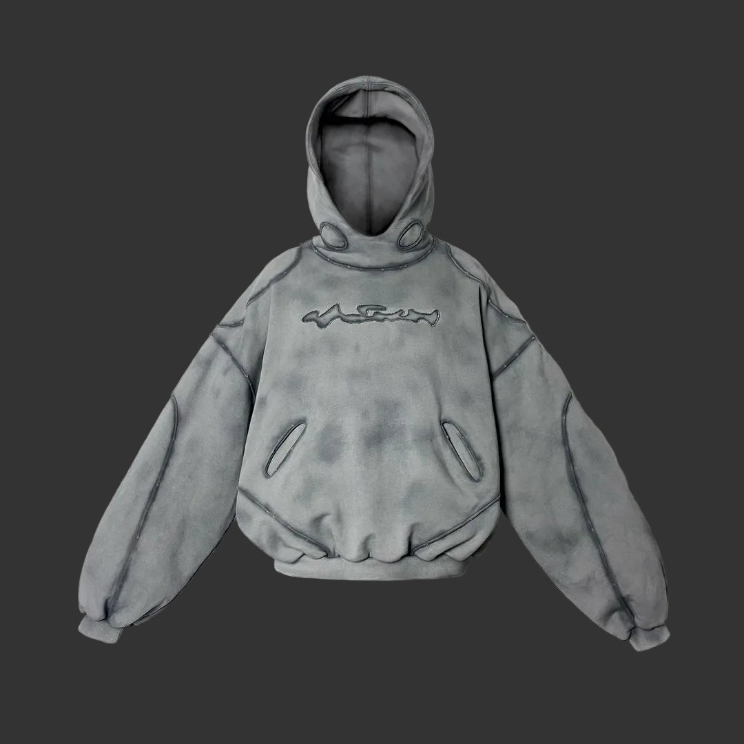 Wonkru Y2K Patchwork Hoodie – Retro Street Hip-Hop Style