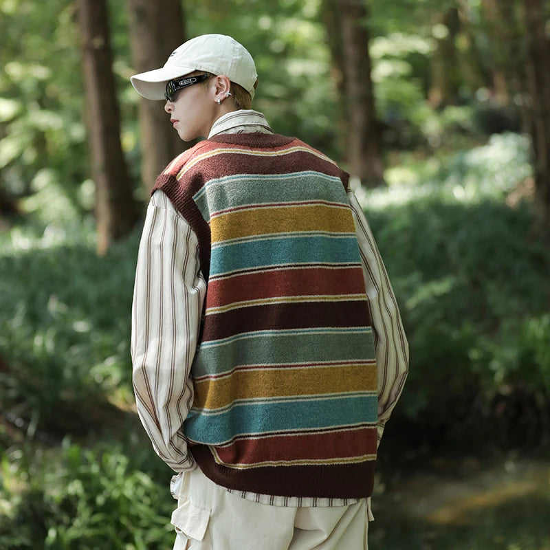 Wonkru Vintage Striped Sweater Vest