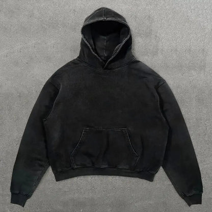 European and American Popular Skull Letter Printed Hoodie Harajuku Style Y2K Street Couple Outfit Spring and Autumn Hoodie