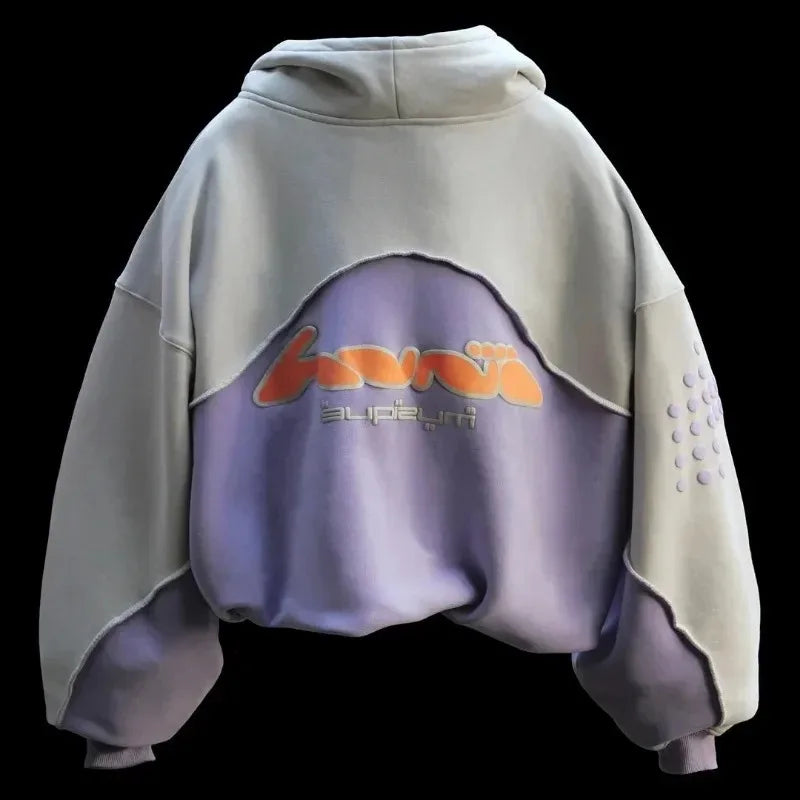 Retro Letter Hoodie – Oversized Harajuku Grunge Streetwear for Women