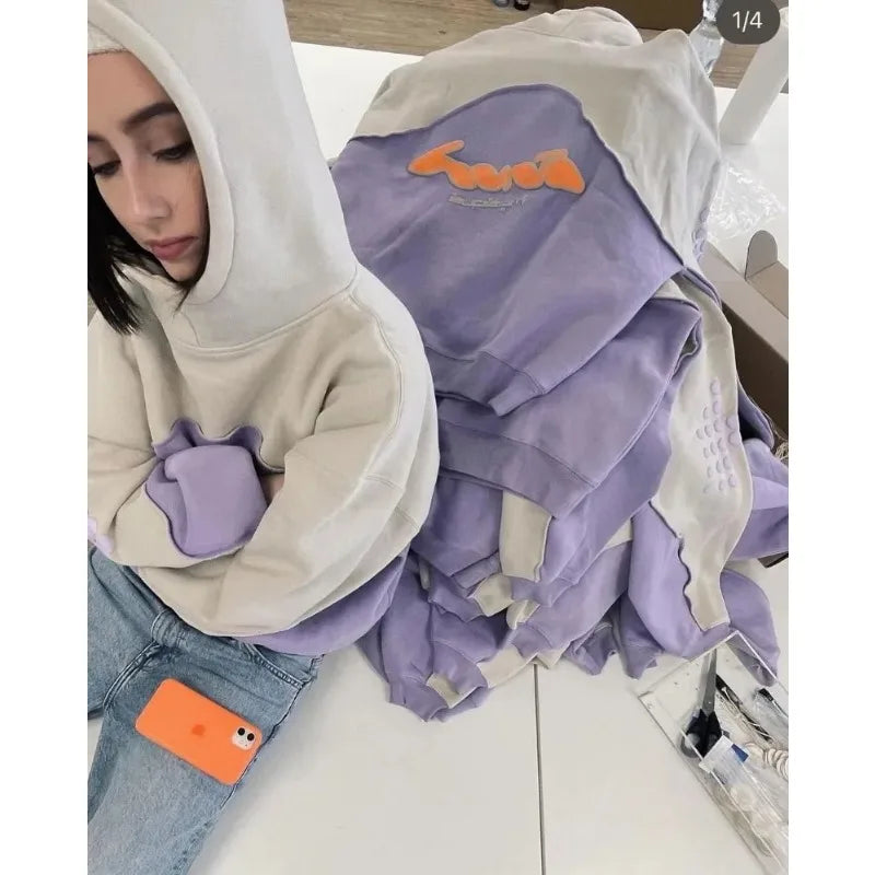 Retro Letter Hoodie – Oversized Harajuku Grunge Streetwear for Women