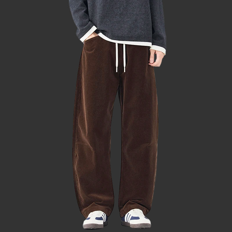 Autumn Corduroy Pants – Casual Loose Fit Streetwear for Men”