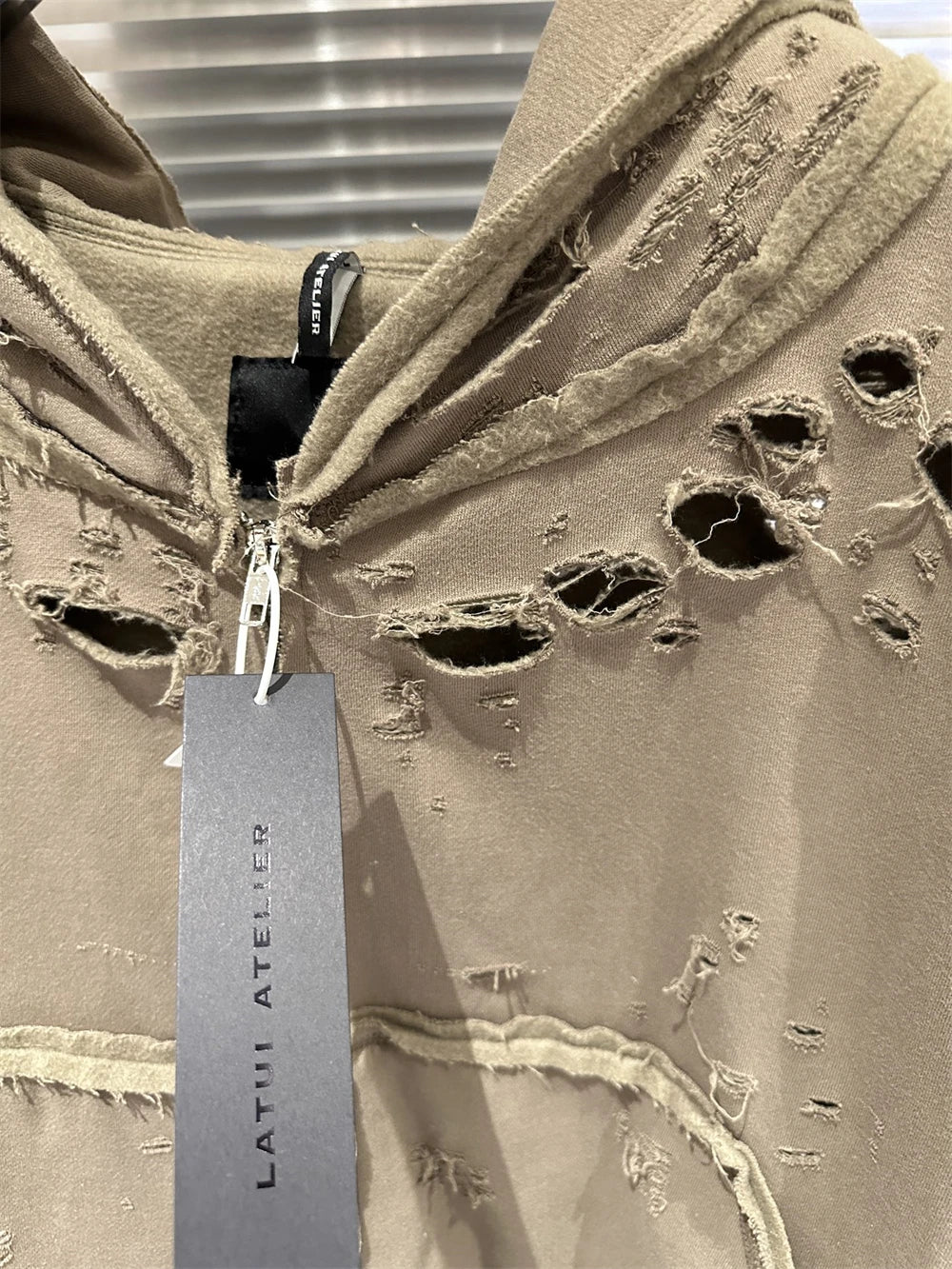 Destroy The Hole Nice Washed Apricot Hoodie Hooded Men Women Oversized Heavy Fabric Unisex Vintage Coats Pullover