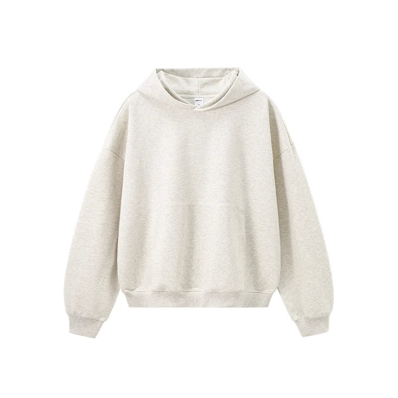 INFLATION 2025 Autumn Dragon Scale Hoodie Boxy Cropped 380GSM Oversized Pocket Sweatshirt Streetwear Men's Long Sleeve