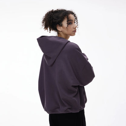 INFLATION 2025 Autumn Dragon Scale Hoodie Boxy Cropped 380GSM Oversized Pocket Sweatshirt Streetwear Men's Long Sleeve