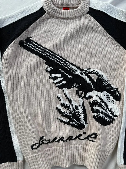 Wonkru Striped Embroidered Sweater