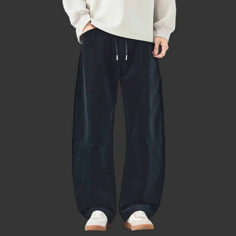 Autumn Corduroy Pants – Casual Loose Fit Streetwear for Men”