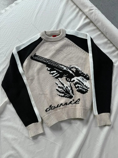 Wonkru Striped Embroidered Sweater