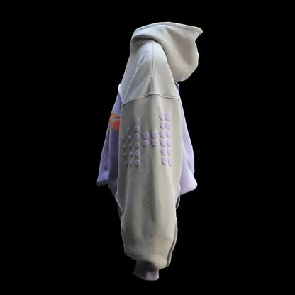 Harajuku Baggy Hoodie Y2K Letter Pattern Printed Splicing Design Sweatshirt Gothic Vintage Men Women Oversized Casual Pullover