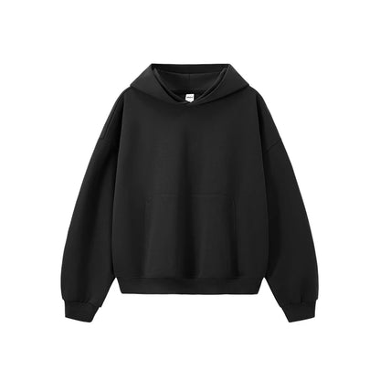 INFLATION 2025 Autumn Dragon Scale Hoodie Boxy Cropped 380GSM Oversized Pocket Sweatshirt Streetwear Men's Long Sleeve