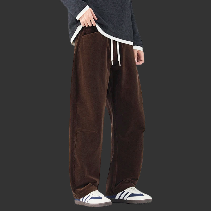 Autumn Corduroy Pants – Casual Loose Fit Streetwear for Men”