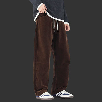 Autumn Corduroy Pants – Casual Loose Fit Streetwear for Men”