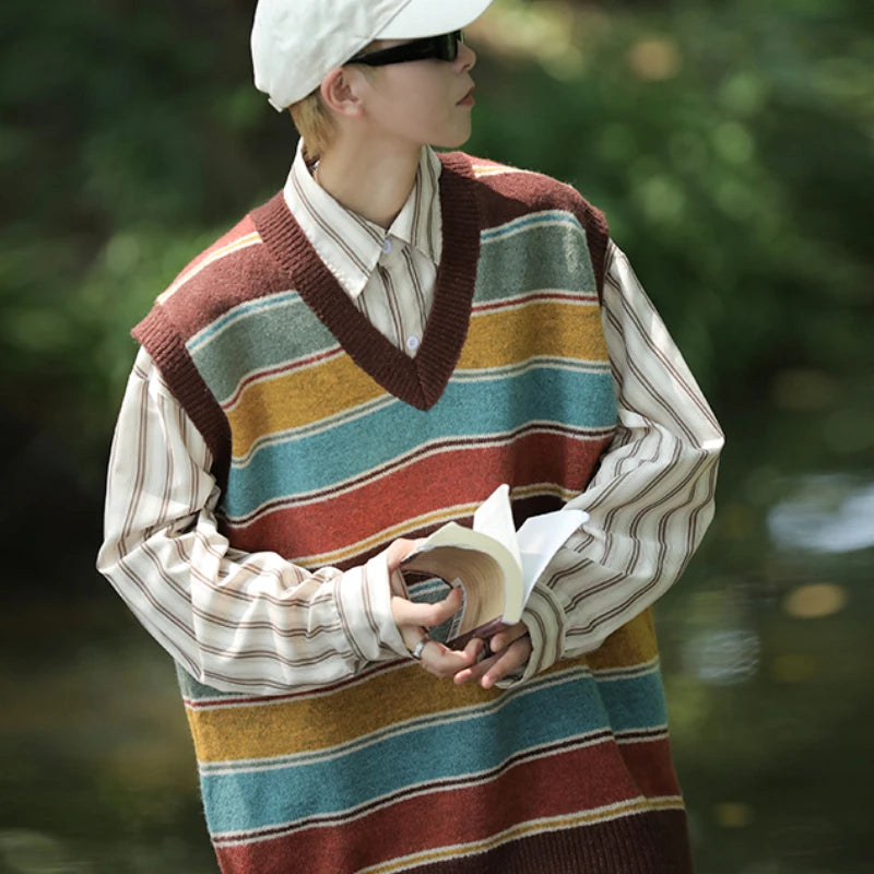 Wonkru Vintage Striped Sweater Vest