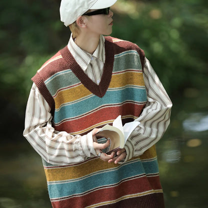 Wonkru Vintage Striped Sweater Vest