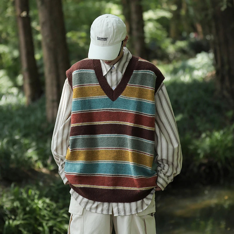 Wonkru Vintage Striped Sweater Vest