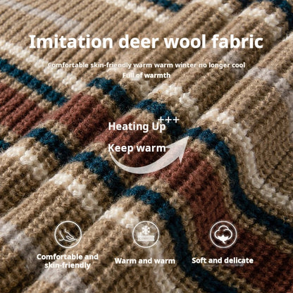 Korean Fashion Vintage Striped Knit Sweater Men Women Pullover Couple knitted Coat Autumn Winter Loose Soft Warm Top streetwear