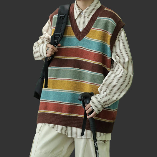 Wonkru Vintage Striped Sweater Vest